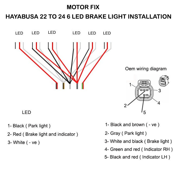 MotorFix SUZUKI HAYABUSA 2022+ carbon Rear Light